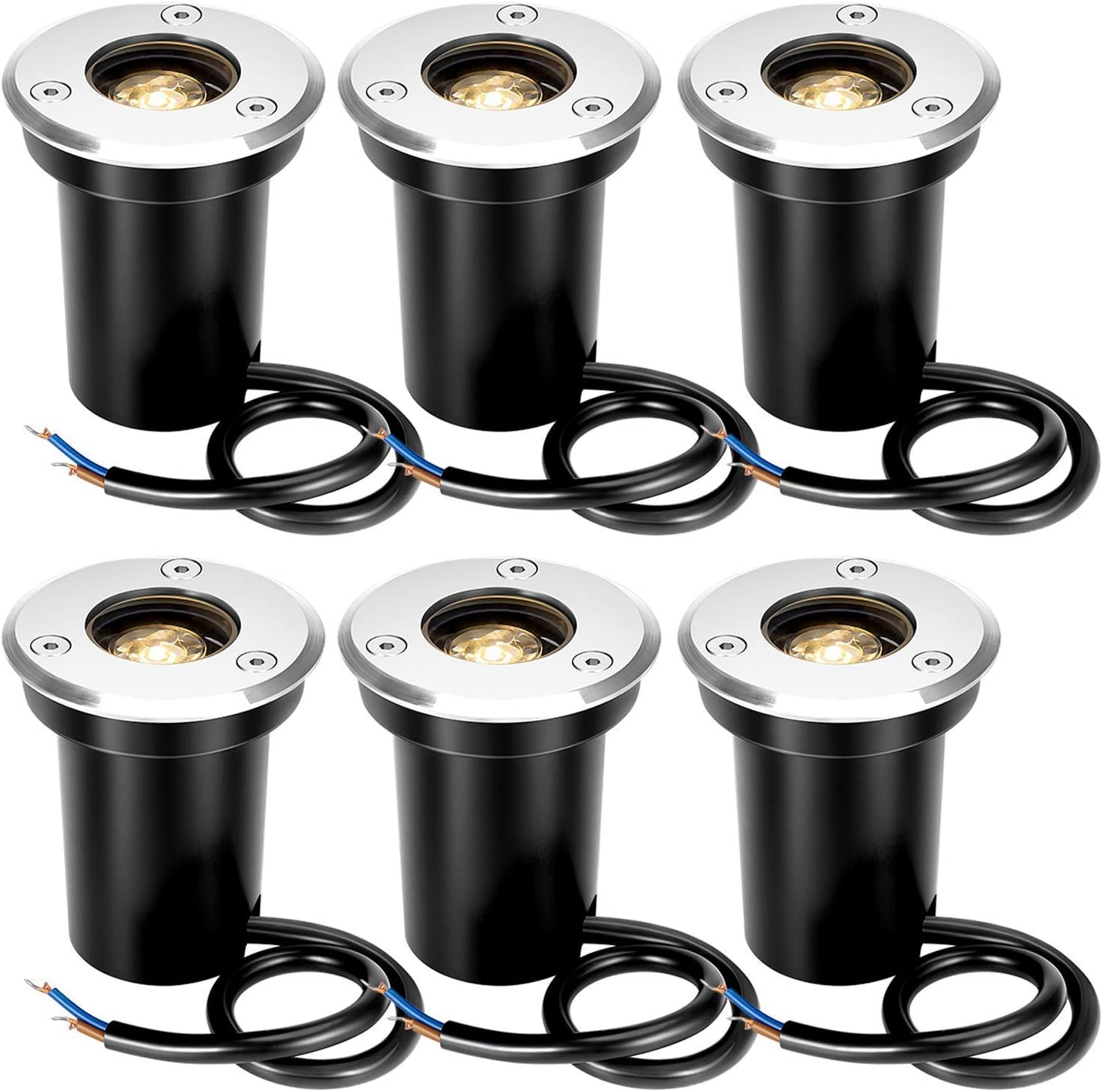 LCARED Landscape Lights LED Pathway Lights 2W Low Voltage Landscape Lights Warm White Outdoor spotlights for Garden,Yard,Patio,Step, Deck(6 Pack)