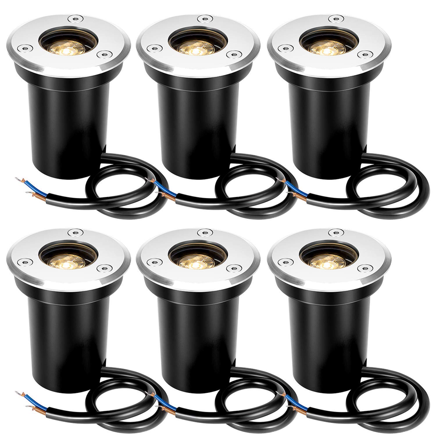 LCARED Landscape Lights LED Pathway Lights 2W Low Voltage Landscape Lights Warm White Outdoor spotlights for Garden,Yard,Patio,Step, Deck(6 Pack)