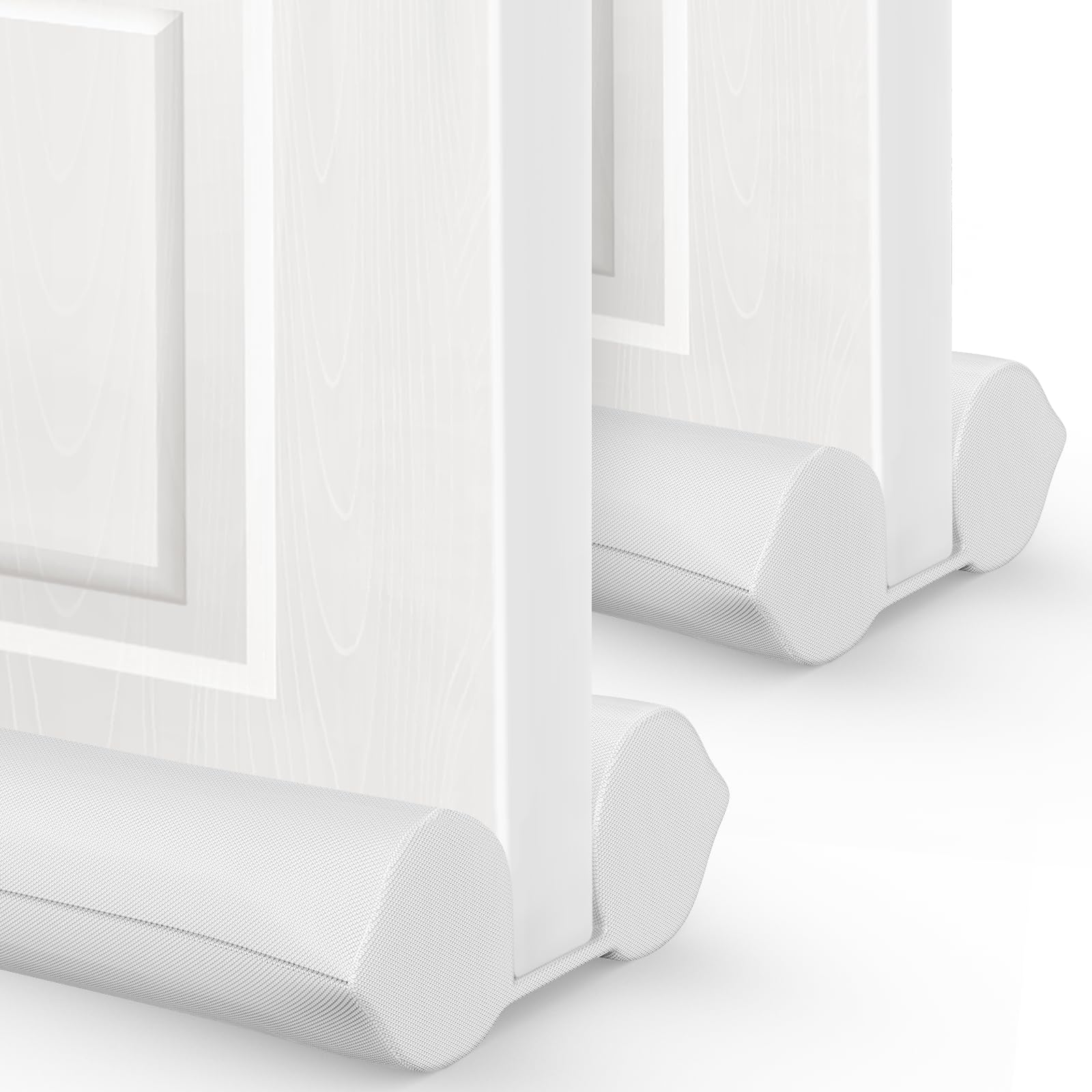 Photo 1 of 2 Pack Under Door Draft Stopper - Bottom Door Gap Filler & Seal - Windproof Coating Cover - Fits 30” to 36” Door - Block Noise, Sound, Hot Air, Light, Wind - Easy Install Draft Blocker - White