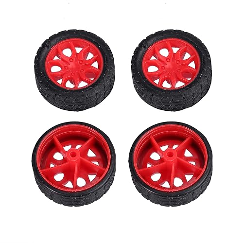 Justech Kit de 6 DC Mini Motores 1.5-3V 24000 RPM + 86 Engranajes de plástico + 6 x Soporte de batería AA + Soporte de Montaje del Motor + Interruptor Basculante y