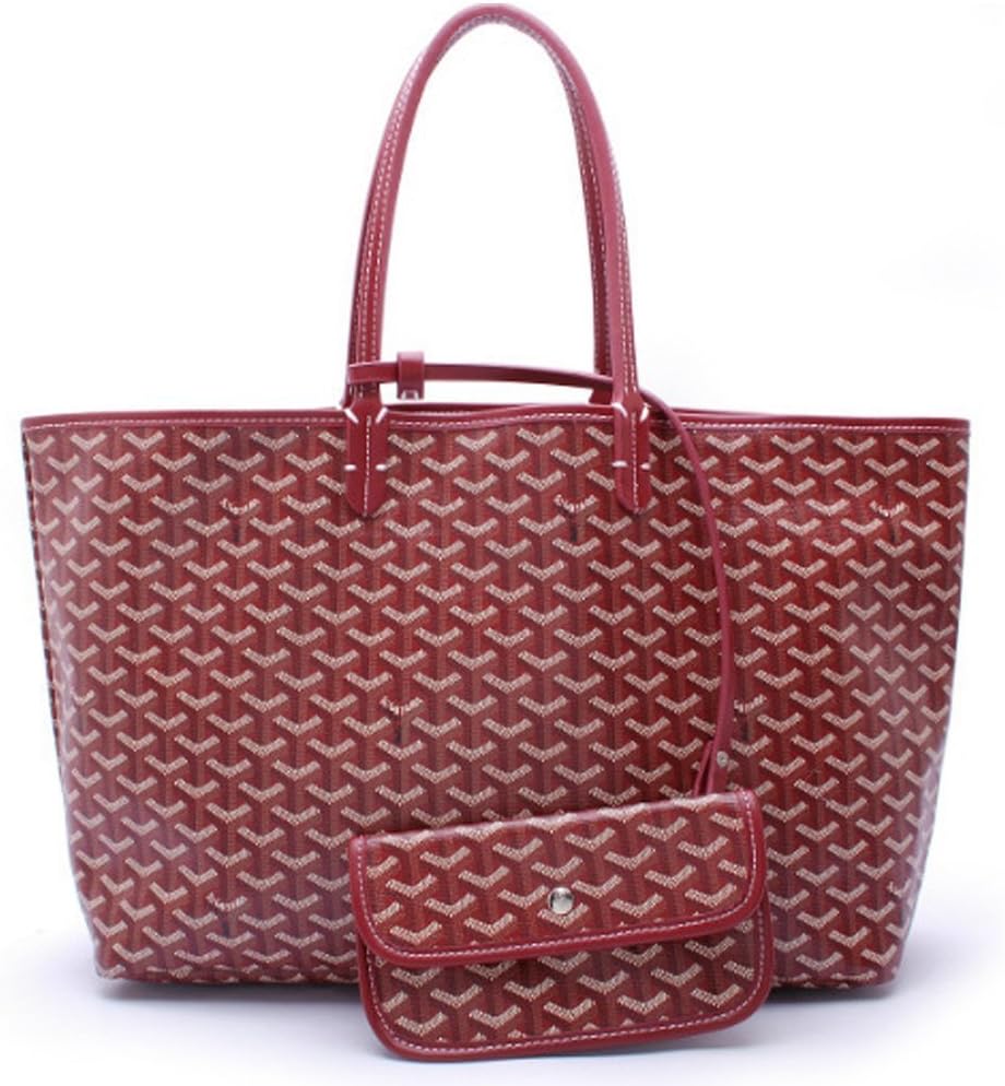 Rosvin Lady Shoulder Bag 2 Piece Tote Bag Pu Leather Handbag Purse Bags Set