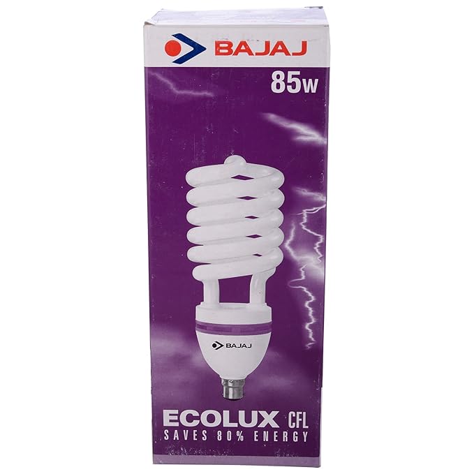 Bajaj Spiral Plastic CFL, 85W, White