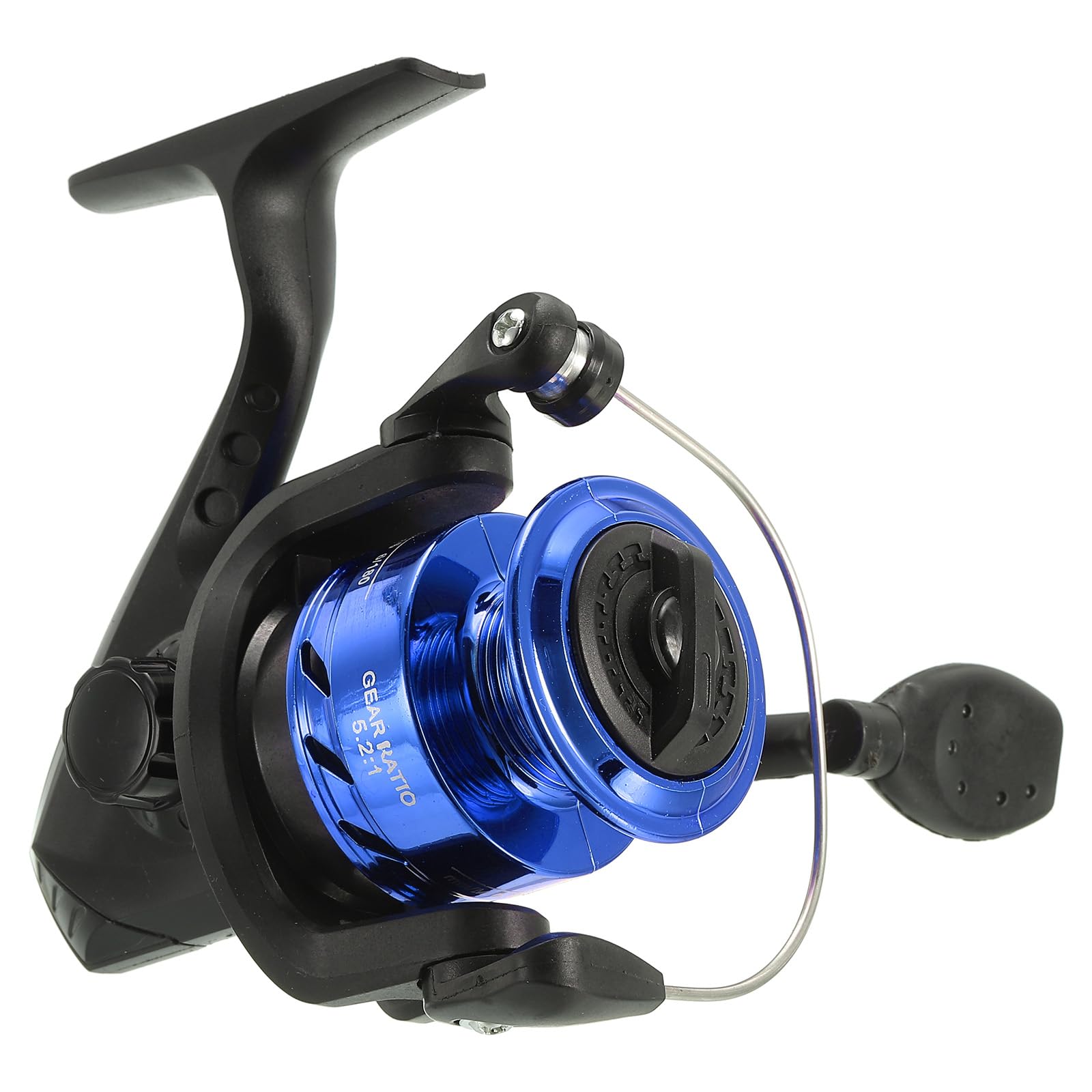 PATIKIL Fishing Reel, Ultralight Saltwater Reel Left/Right Interchangeable Handle 5.2:1 Gear Ratio for Freshwater Saltwater Ice Fishing, Black, Blue