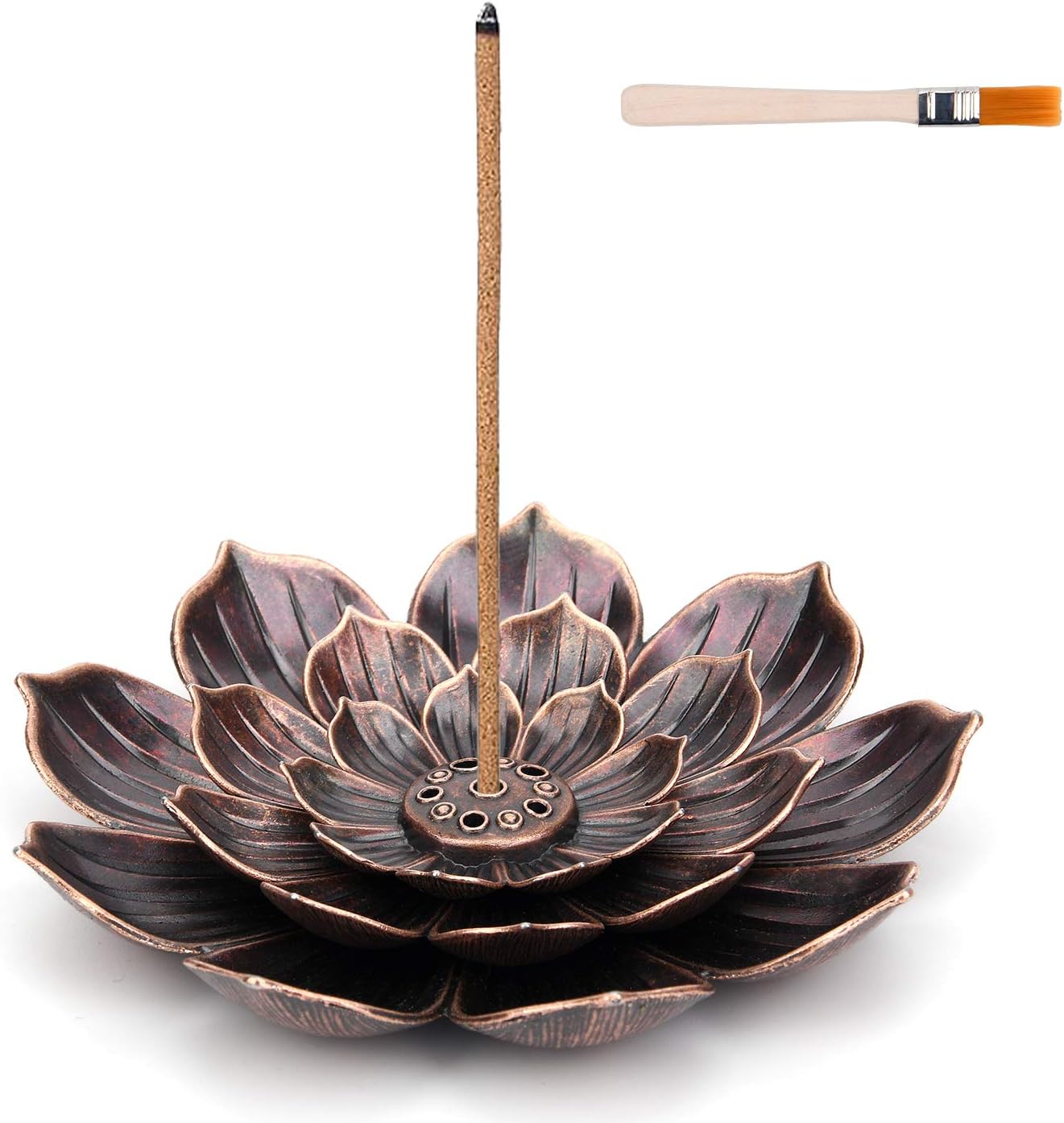 Brass Incense Holder Lotus Stick Incense Burner with