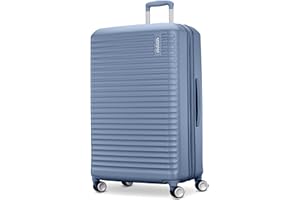 American Tourister Stratum 3.0 Large 28-Inch Spinner, Airline Approved, Durable Hardside Luggage, Expands 1.5", RightHeight™ Adjustable Handle, Elemental Blue