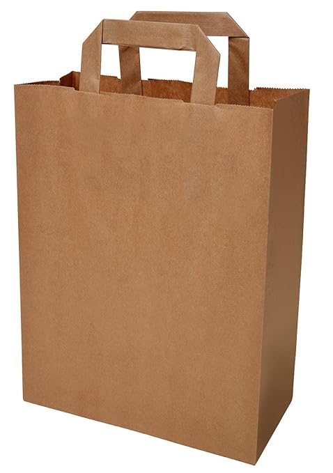 250 Papiertragetaschen in braun 22+10x28 cm - good4food