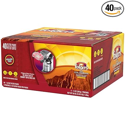 Amazon Com Folgers 100 Colombian Ground Coffee Medium Dark Roast 24 2 Ounce Pack Of 4 Grocery Gourmet Food