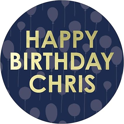 Amazon Co Jp 名前入りハッピーバースデーパーティー記念ステッカー 1 75インチ ラベル40枚 ブルーとゴールド 文房具 オフィス用品