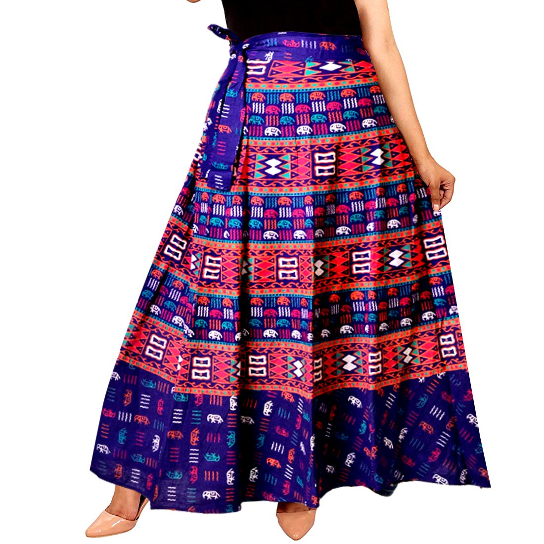 jwf womens cotton wrap around western wear skirts