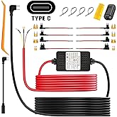 Dash Cam Hardwire Kit, Acc Hardwire Kit for Dash Camera Type C 3-Lead Hard Wire Kit 12V-24V to 5V USB-C Hardwire Kit w/Low Vo