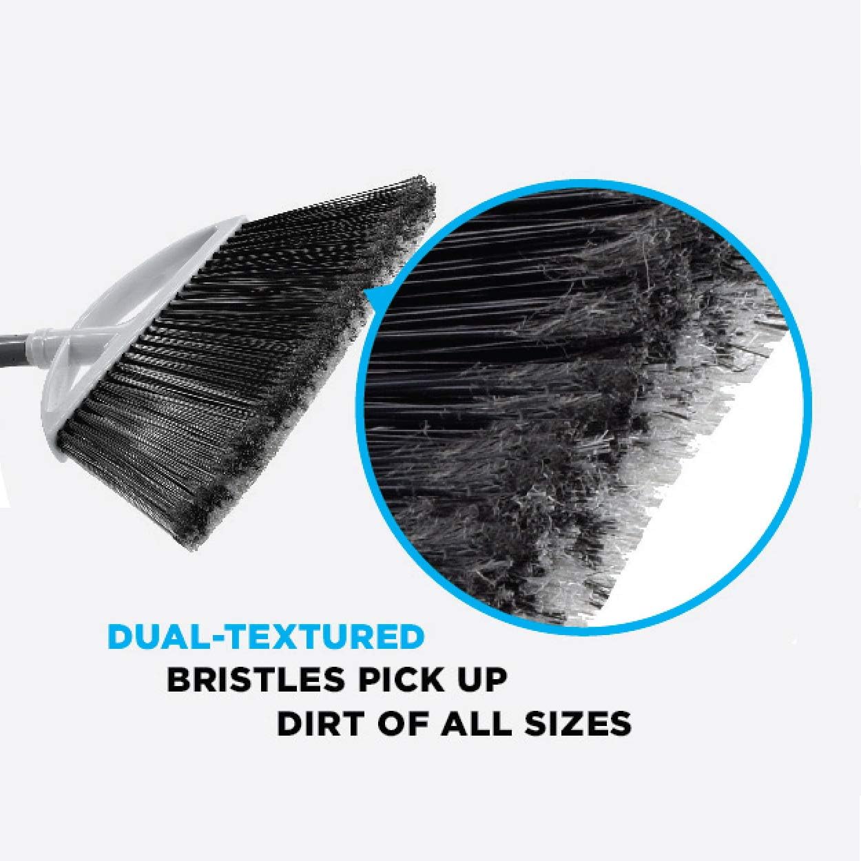 Radley & Stowe Angle Broom & Dustpan Set with Dual-Textured Bristles (Grey): Home & Kitchen