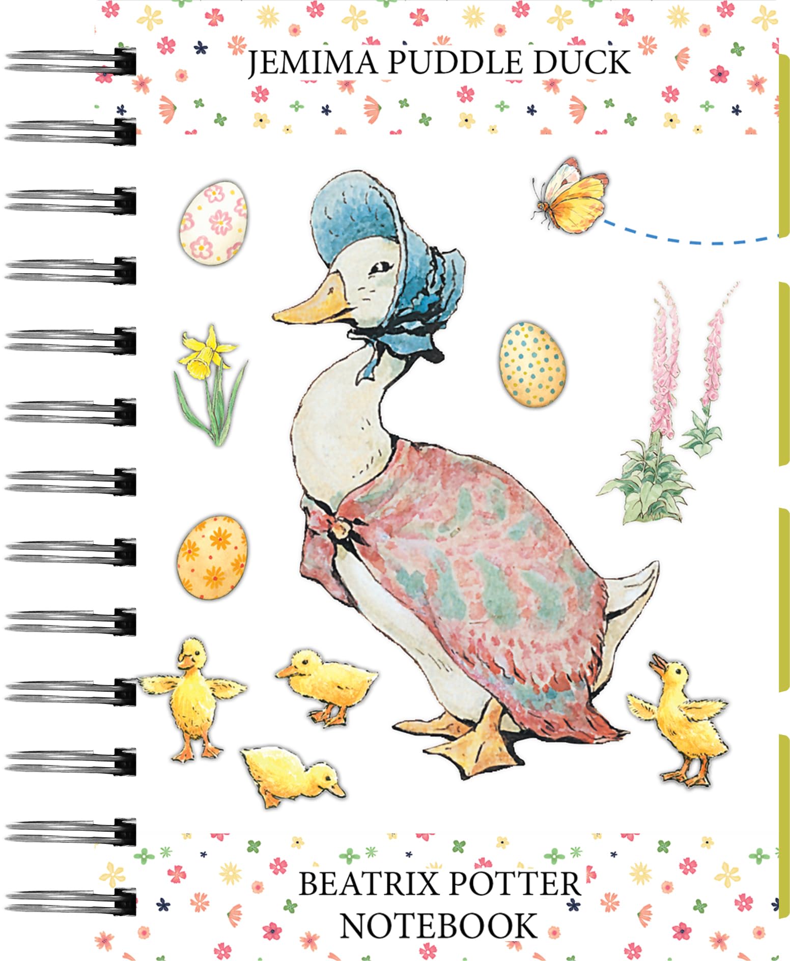 Robert Frederick Beatrix Potter A5 Tabbed Wiro Hardback Notebook (Jemima Puddle-Duck)