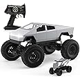 KidsFaves 1:8 RC Car, Large Cybertruck Toy Model 4WD with 2 Batteries and Dual Motors, LED Headlight,Off-Road RC Truck, 2.4GHz All Terrain Off Road Monster Truck for Boys Kids
