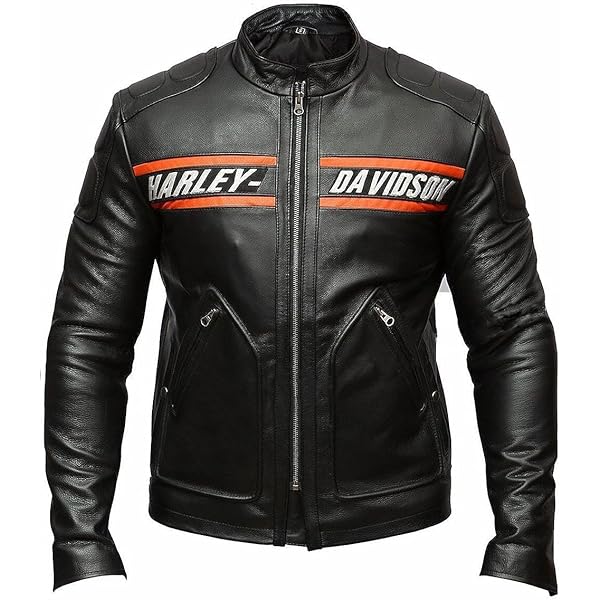 TJVZ Mens Black Leather Jacket 100% Genuine Cowhide Leather Biker