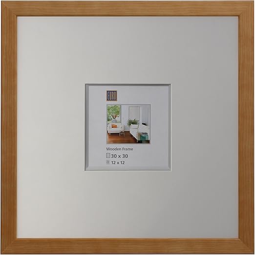 Amazon De Intertrading Bilderrahmen 30x30 Quadratisch Natur Hell Holz Massiv Echt Glas Incl