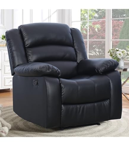 MINCETA Wall Hugger Recliner Chair - Modern Chenille Velvet Recliner, Overstuffed Arms, Dark Gray