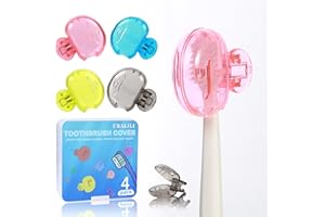 URALILI 4 Pack Toothbrush Protector Caps: Portable Dustproof Brush Head Covers for Travel & Home Use - Universal Fit for Electric & Manual Brushes (Blue, Black, Pink, Yellow)