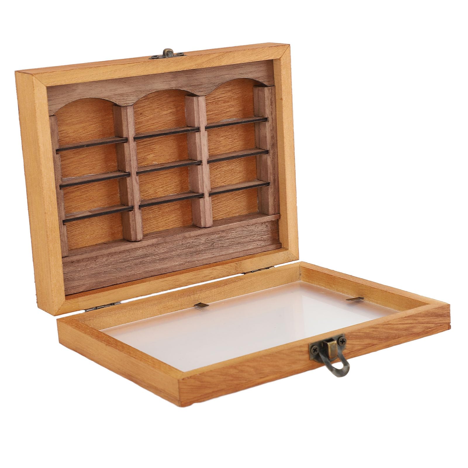 Anxiety Bookshelf, Miniature Book Match Boxes Display Case Cabinet Stress Reliever Wooden Bookcase, Mini Bookshelf Toy for Book Lovers, Dollhouse Decoration (Single Bookshelf)