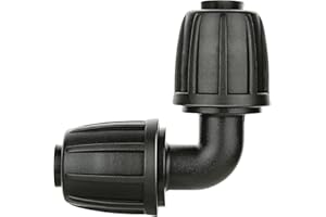 La Farah 1/2 inch Drip Irrigation Fittings, Lock Barbed Elbow Connectors fit Most Rain Bird,Orbit,Dig,Toro 1/2" Drip Irrigation Tubing - Pack of 10