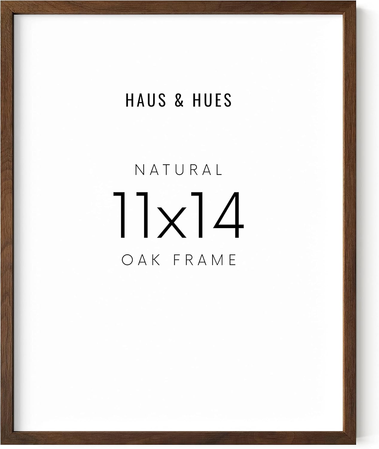 Photo Albums, Frames & Accessories - HAUS AND HUES Walnut 11x14 Wood Picture Frames - Set of 1 Wall Picture Frames for Bedroom, Wooden Rustic Picture Frame, Modern Picture Frame, Natural Wood Frame, 11x14 Poster Frame (Walnut Oak Frame)