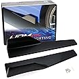 iJDMTOY Left/Right Black PP Universal Rear Side Skirt Winglets Diffusers Compatible with Car Truck SUV
