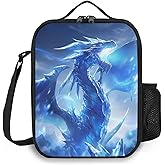 Dragon Lunch Box Insulated Lunch Bag for Women Men Reusable Large Capacity Lunchbox with Shoulder Strap Small Leakproof Cooler Food Bento Tote Bag for Work Travel Picnic