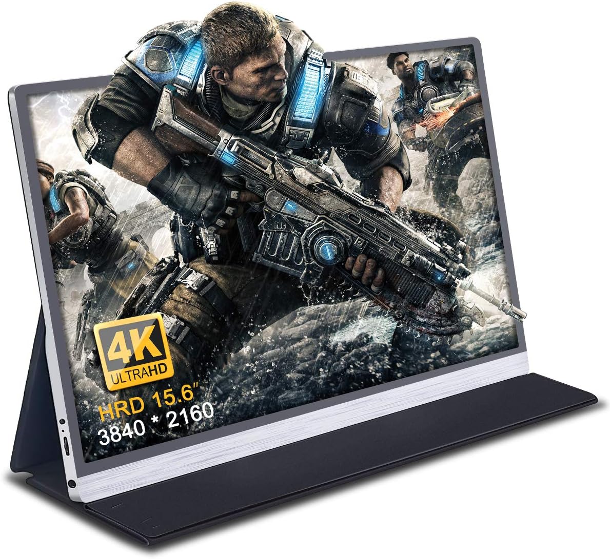 4K Portable Monitor - IVV 15.6" IPS External Monitor, 3840x2160 Utral HD HDMI Monitor for Laptop Computer PC & Gaming Xbox One PS3/PS4/PS5 Switch