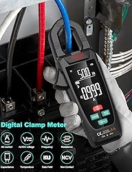 QLUUE Clamp Meter 9999 Counts, Multimeter Measures