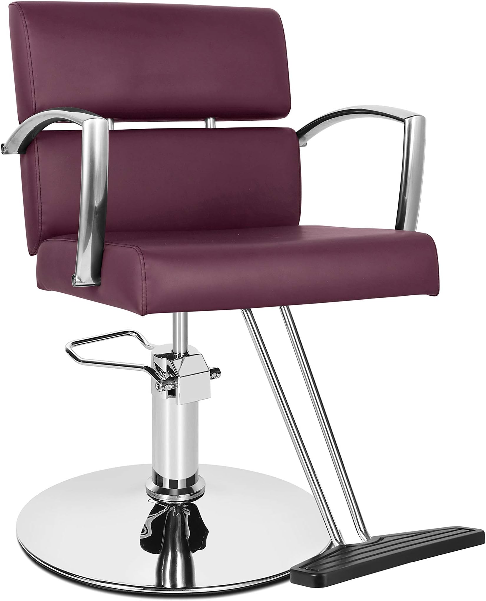 EastmagicEastmagic Barber Chair Beauty Chair for Hair Stylist Barber Shop Equipment Salon Chair with Footrest Purple