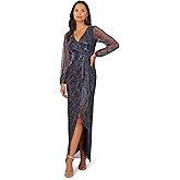 Adrianna Papell Women's Metallic Mesh Gown