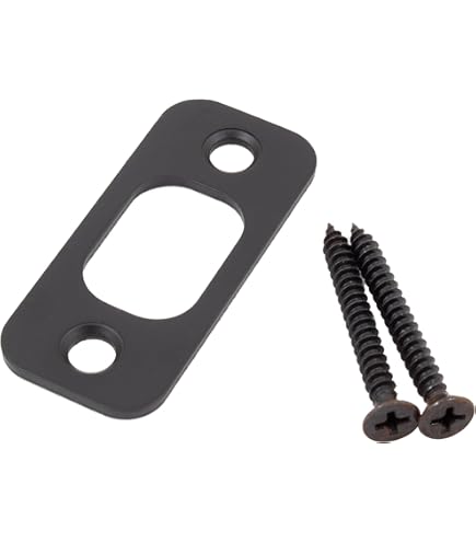 Stone Harbor Hardware Round Corner Deadbolt Strike Plate, 1