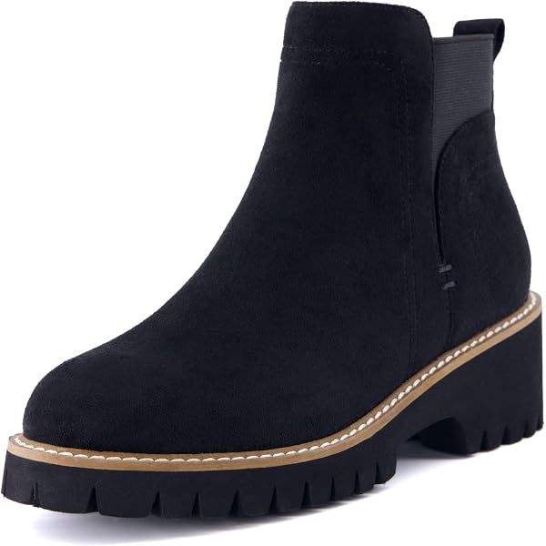 Amazon.com | FOWT Men Round Toe Block Low Heel Stretchy  display picture 1