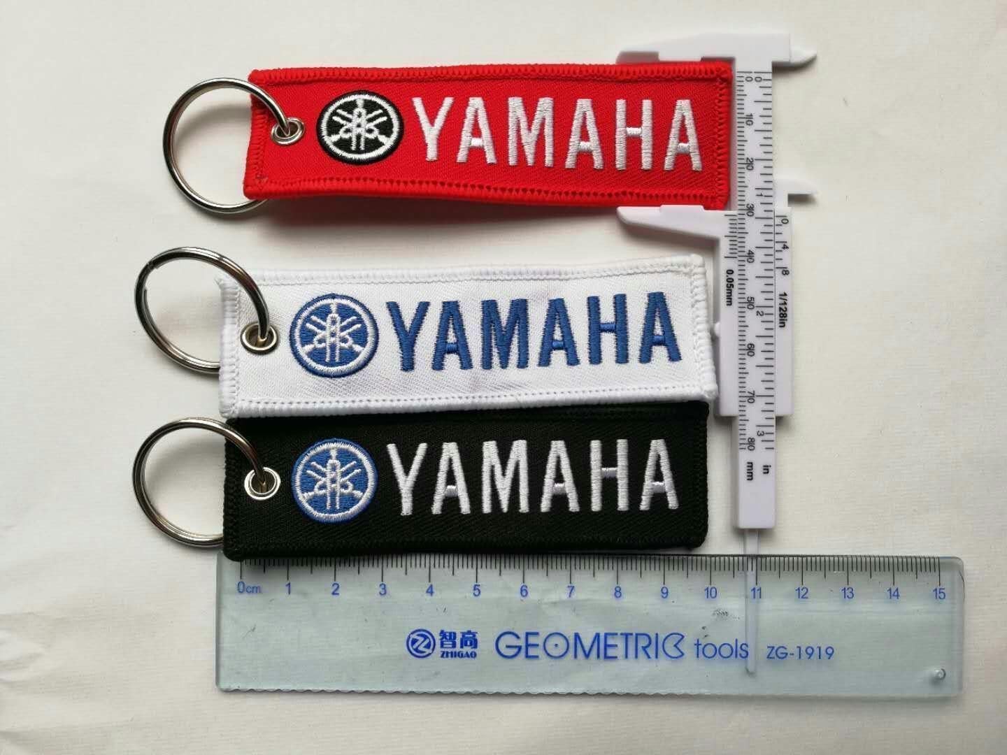 3X Embroidered Tag Keychain Key Ring for Yamaha Motorcycles Bike Biker Key Chain Accessories Gifts