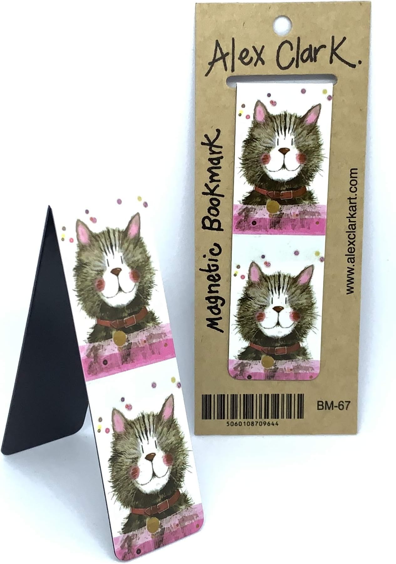 ALEX CLARK Klaus CAT Magnetic Bookmark - CAT Lover- Book Lover- Women's Bookmark