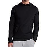 Gaiam mens Bliss Balance Long Sleeve Pullover Hoodie, Relaxed Fit, Stretch Midweight Material