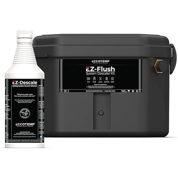 Eccotemp EZ-Flush System Descaler Kit with Pump and Solution, Durable  Tankless Water Heater Flushing Kit - Amazon.com
