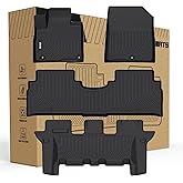 VIWIK Floor Mats for Kia Sorento 7 Seat 2020 2019 2018 2017 2016, Anti Slip 3D Floor Liners, TPE Waterproof Car Mats, Custom Fit All Weather Protection for S/L/LX/EX/SX/SX Limited, 1st & 2nd & 3rd Row