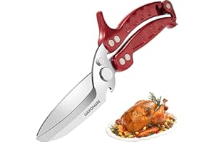 GAIFONGRE Heavy Duty Poultry Shears,Kitchen Shears for food Heavy Duty,Kitchen Scissors All Purpose,Rigid Bones,Chicken,Fish,Meat,Easily Separable for Thorough Cleaning,Dishwasher Safe.
