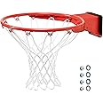 Silverback Deluxe Breakaway Rim with Nylon Net Compatible NXT and Goaliath GoTek In-Ground and Wall-Mounted Basketball Hoops