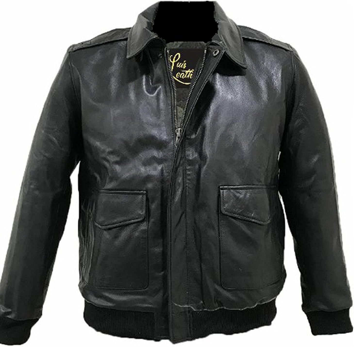 Luis Leather Mens Big & Tall Lambskin Leather Jacket, Biker Jacket
