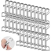 30 Pcs Swivel Snap Hooks for Dog Leash Heavy Duty 2.76 Inch Flag Clasp Single Ended Clip Hooks Multipurpose Bolt Snap for Keychain Camera Strap Linking Pet Leash (Delicate Style, 1 Inch Wide)
