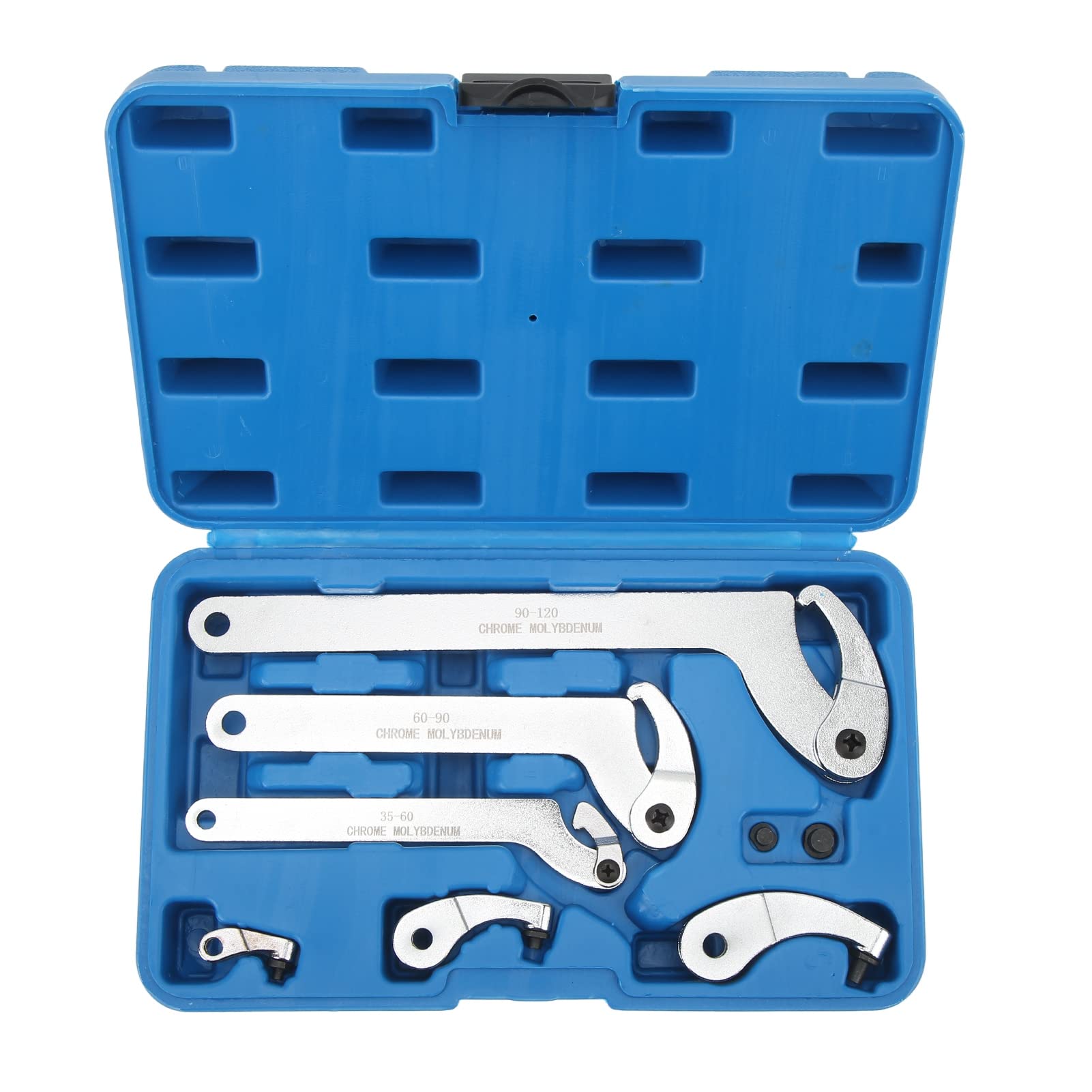 Yctze 8 Pcs A Ustable Hook Pin Wrench 35‑120mm C Hook R A Ustable WrenchesA Ustable Hook And Pin Wrench Spanner Tool Set 8 Pcs A Ustable Hook Pin