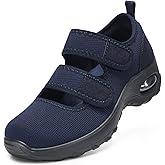 STQ Womens Walking Shoes Non Slip Orthopedic Shoes Adjustable Diabetic Shoes Comfort Mary Jane Shoe