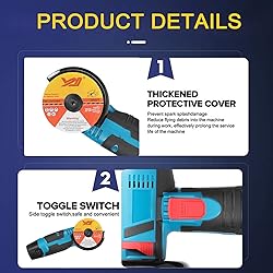Angle Grinder, Geevorks Grinders Power Tools 12 V