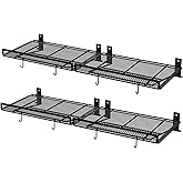 BABKAS 4 Pack Garage Wall Shelving,16.5" x 12.2" Garage Shelving Wall Mounted for Garage, Office,Laundry Room,Basement,Closet and Kitchen, Holds Up to 320 Lbs