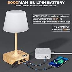 Lightbiz Outdoor Table Lamp - 8000mAh Cordless