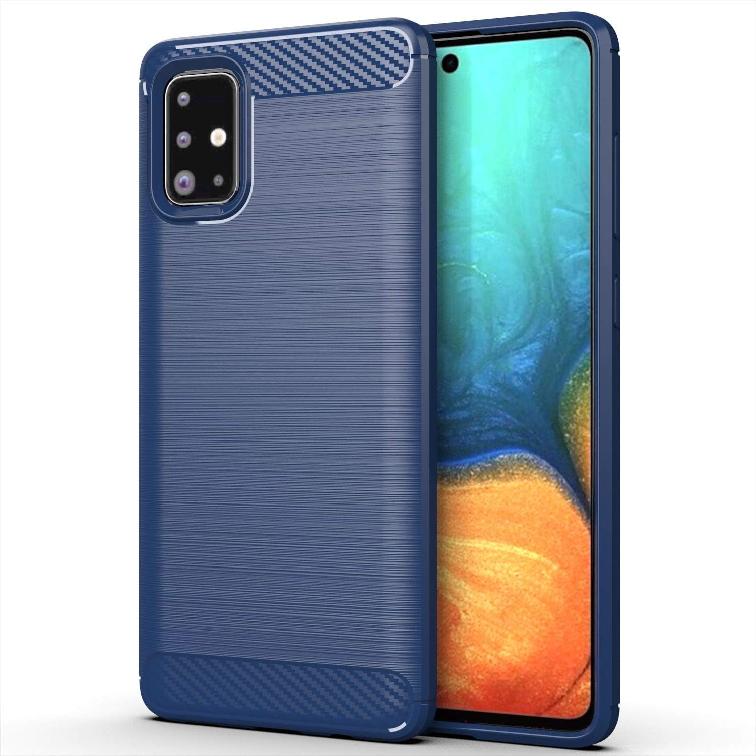 Samsung Galaxy A71 Case Cover Shell,Carbon Fiber Material Case,Smooth Non-Slip Soft,Anti-Fingerprint case,Fully Protective Case Cover for Samsung Galaxy A71
