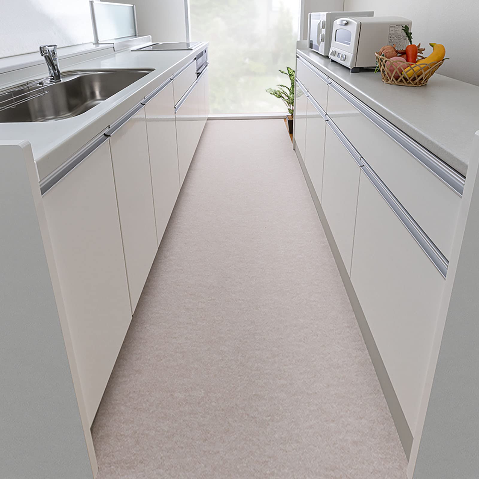 サンコー 廊下敷きロングマット ライトベージュの商品画像