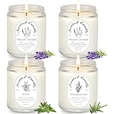 Lavender Candle Gift Set, 4 Pack Soy Wax Scented Candles for Home – Lavender, Sage & Ponderosa Pine – Aromatherapy Candles for Relaxation, Stress Relief & Gifts for Women