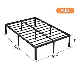 Hafenpo 16 Inch Full Bed Frame - Sturdy Metal